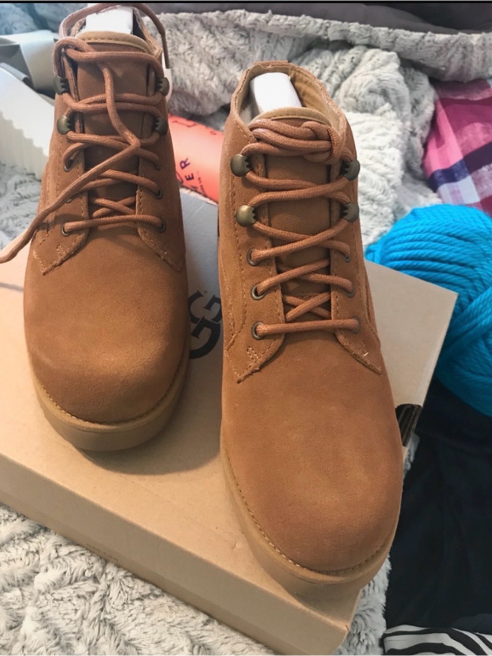 Women’s Suede UGG Boot in Tan - Picture 1 of 4